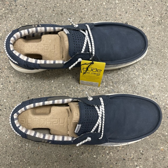 Gently Worn EUC Hey Dude Casual Welsh Ocean stylish comfortable shoes size 10 - Picture 6 of 16
